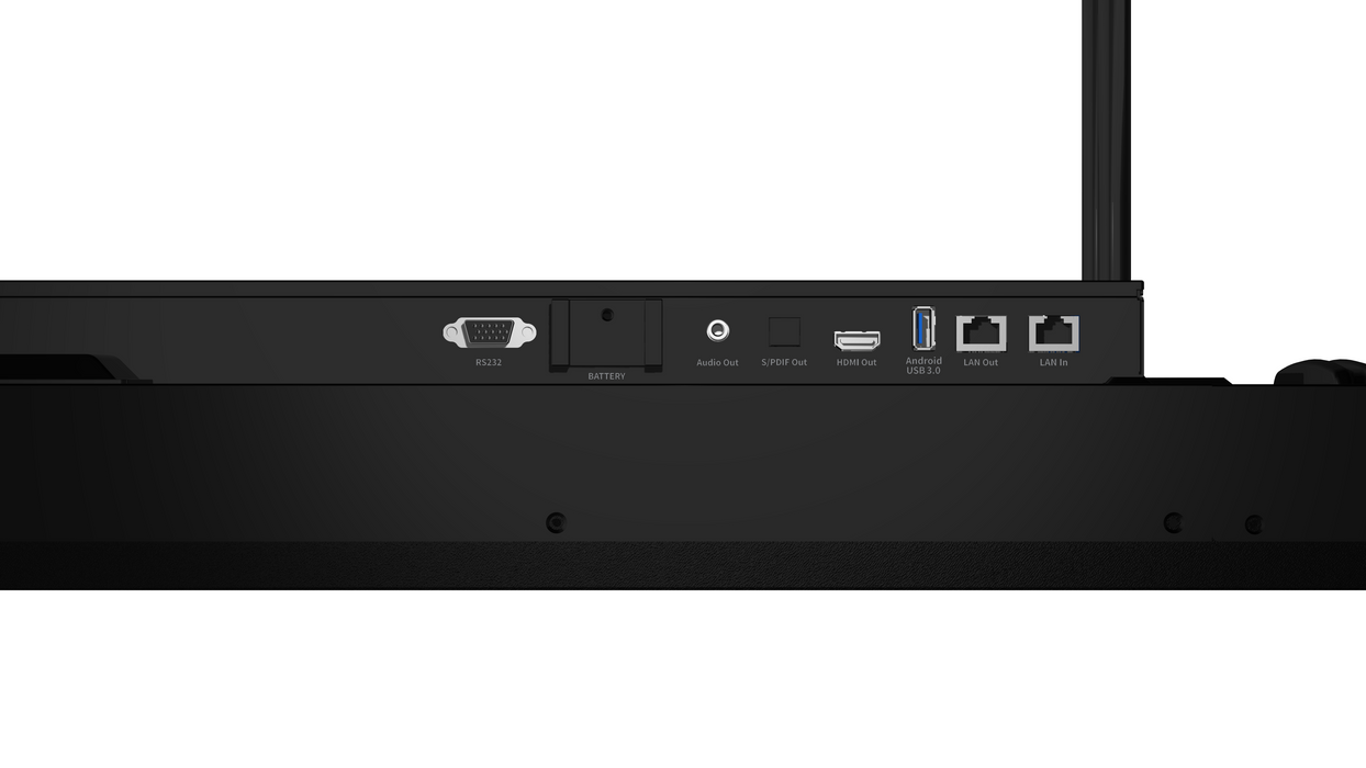 Interactive display RICOH A8610, 86", 3840 x 2160, HDMI, DP, Android 13, USB, Multi-touch, Black