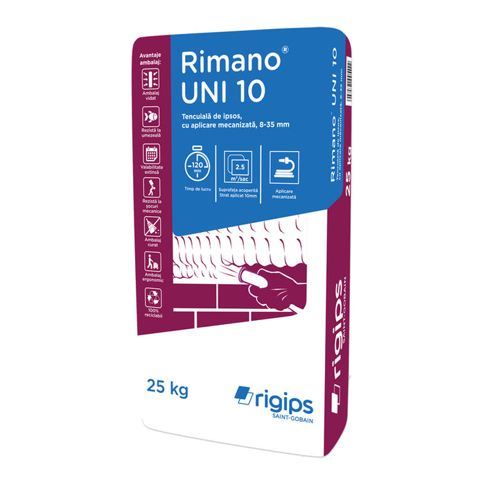 GYPSUM PLASTER RIGIPS RIMANO UNI 10