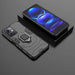 Ring Armor Case for Xiaomi Redmi Note 12 5G / Poco X5 5G Armor Cover Magnetic Holder Ring Black - Cell phone cases