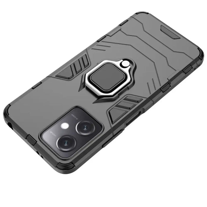 Ring Armor Case for Xiaomi Redmi Note 12 5G / Poco X5 5G Armor Cover Magnetic Holder Ring Black - Cell phone cases