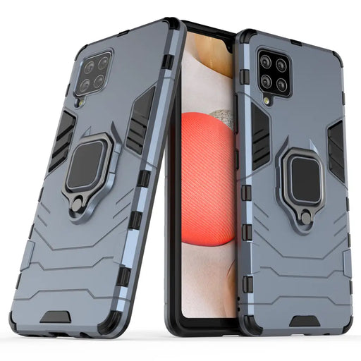 Ring Armor Case Kickstand Tough Rugged Cover for Samsung Galaxy A42 5G blue - Cell phone cases and covers<<<HurtelXML