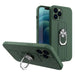 Ring Case silicone case with finger grip and stand for Samsung Galaxy A42 5G dark green - Cell phone cases