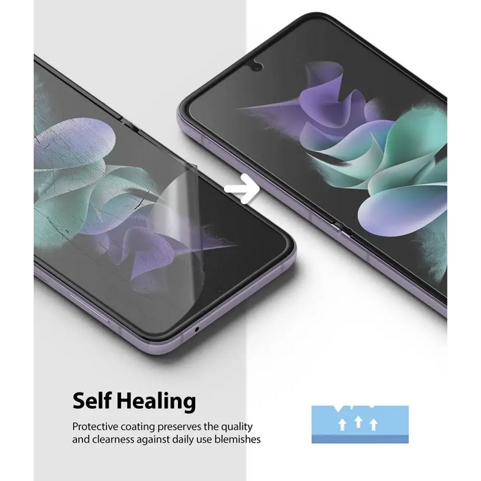 Ringke 2pcs Screen Protector Film for Samsung Galaxy Z Flip 3 Screen Protector (S19P043) - Cell phone protection