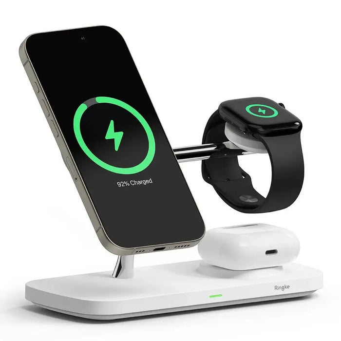 Ringke 3in1 QI2 MagSafe Wireless Charger - White - Cell phone USB charger<<<HurtelXML