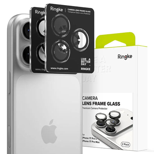 Ringke Camera Frame Protector 2-pack for iPhone 17 Pro / 17 Pro Max - Black - Cell phone tempered glass<<<HurtelXML