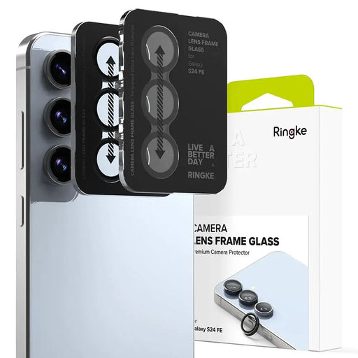 Ringke Camera Frame Protector 2-pack for Samsung Galaxy S24 FE - Black - Cell phone tempered glass<<<HurtelXML