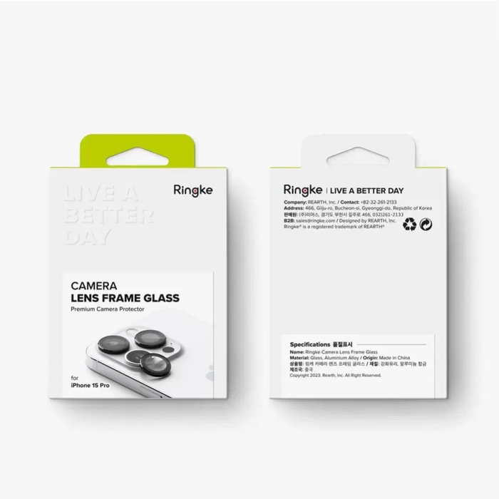 Ringke Camera Frame Protector for iPhone 15 Pro Max - Black - Cell phone tempered glass<<<HurtelXML