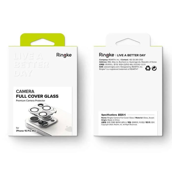 Ringke Camera Protector 2-pack tempered glass for iPhone 15 Pro Max - Cell phone tempered glass<<<HurtelXML