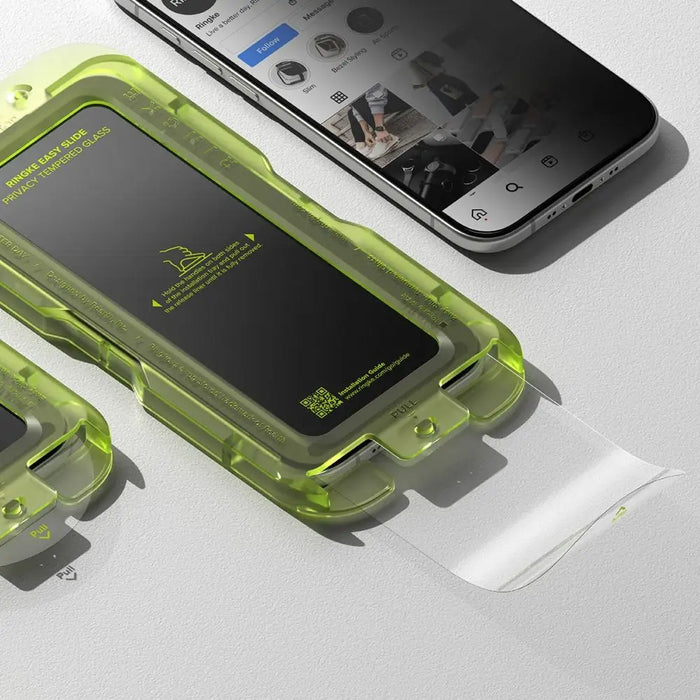 Ringke Easy Slide 2-pack Privacy Glass for iPhone 17 Air - Black - Cell phone tempered glass<<<HurtelXML