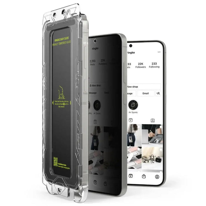 Ringke Easy Slide 2-pack Privacy Glass for Samsung Galaxy S25+ - Cell phone tempered glass<<<HurtelXML