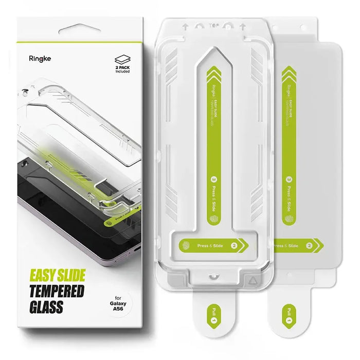Ringke Easy Slide 2-pack tempered glass for Samsung Galaxy A56 5G - transparent - Cell phone tempered glass<<<HurtelXML