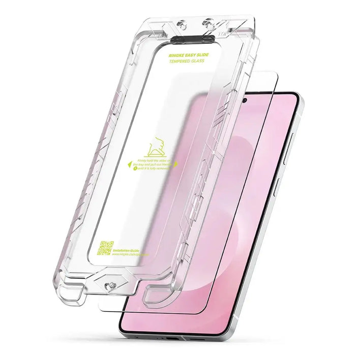 Ringke Easy Slide 2-pack tempered glass for Samsung Galaxy S25 Edge - transparent - Cell phone tempered