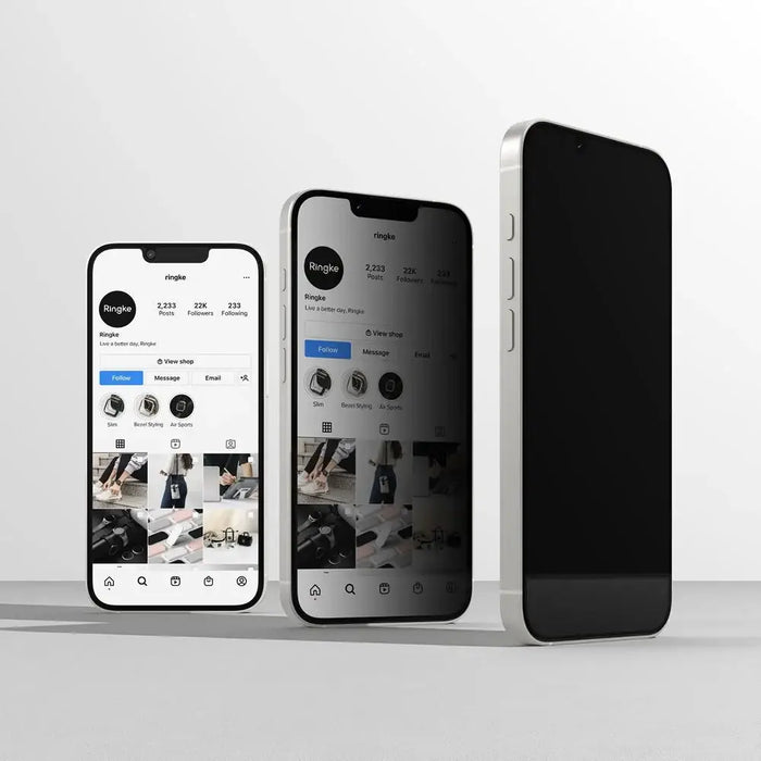 Ringke Easy Slide Privacy Glass 2-pack for iPhone 13 / 13 Pro / 14 / 16e - Cell phone tempered glass<<<HurtelXML