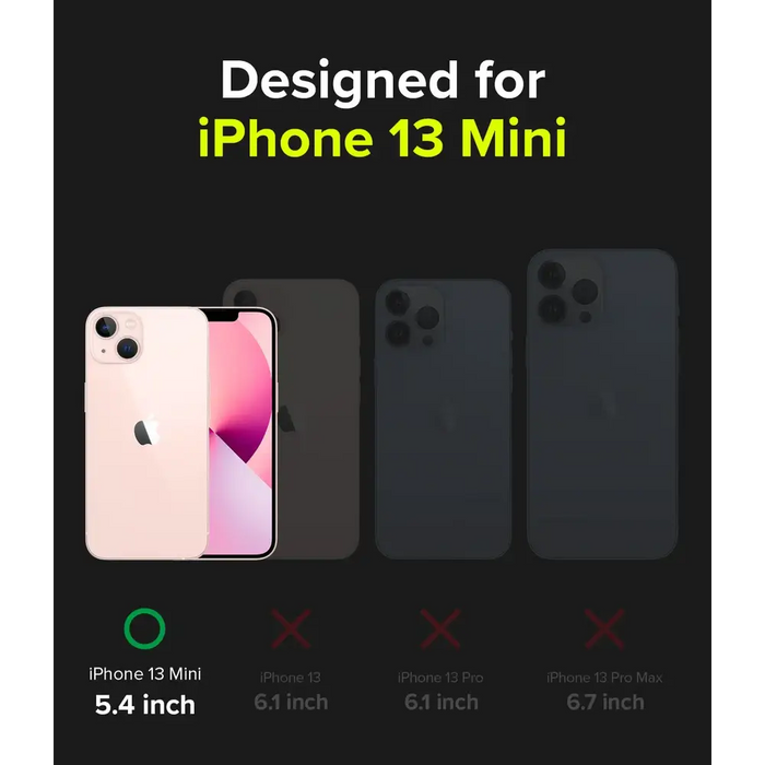 Ringke Fusion X Design durable PC Case with TPU Bumper for iPhone 13 mini black (Ticket band) (FXD540E43) - Cell phone