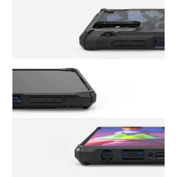 Ringke Fusion X Design durable PC Case with TPU Bumper for Samsung Galaxy M51 Camo Black (XDSG0043) - Cell phone cases