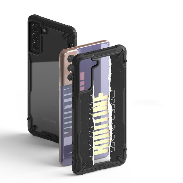 Ringke Fusion X Design durable PC Case with TPU Bumper for Samsung Galaxy S21+ 5G (S21 Plus 5G) black (Routine)