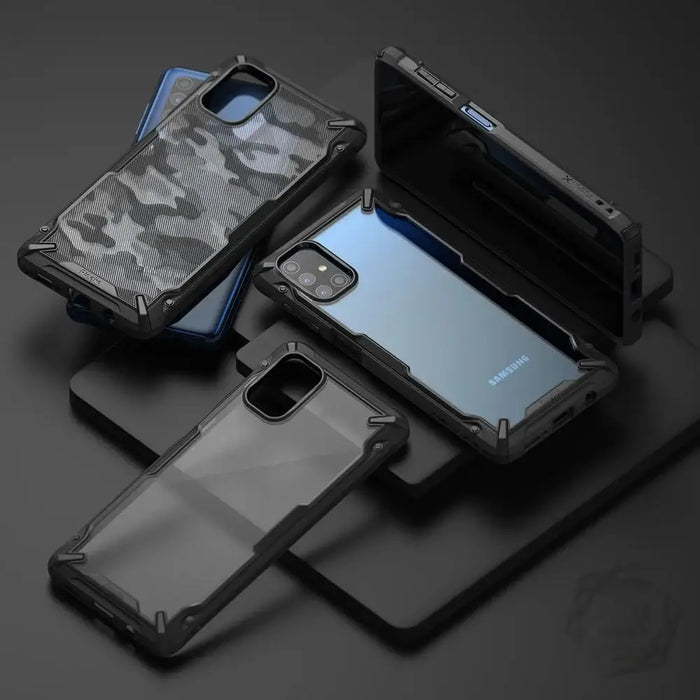 Ringke Fusion X Design durable PC Case with TPU Bumper for Samsung Galaxy M51 Camo Black (XDSG0043) - Cell phone cases