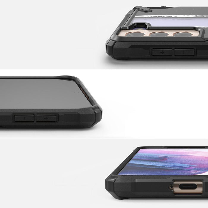 Ringke Fusion X Design durable PC Case with TPU Bumper for Samsung Galaxy S21+ 5G (S21 Plus 5G) black (Ticket band)