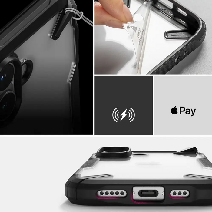 Ringke Fusion X iPhone 16 Case - Black - Cell phone cases and covers<<<HurtelXML&&&iPhone