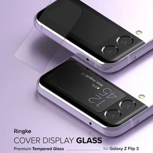 Ringke Galaxy Z Flip 3 0.33 mm Back cover Display Screen Protector Tempered Glass (3pcs) Transparent - Samsung