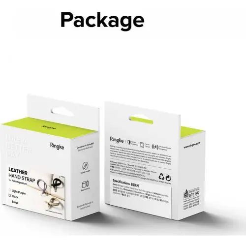 Ringke Galaxy Z Flip 3/Z Flip Leather Hand Strap for Case Folio Signature Black - Wireless In-Ear Headphones