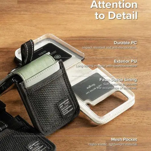 Ringke Galaxy Z Flip 4 Case Folio Signature Mesh Pocket Black - Wireless In-Ear Headphones