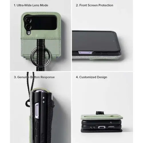 Ringke Galaxy Z Flip 4 Case Folio Signature Mesh Pocket Black - Wireless In-Ear Headphones