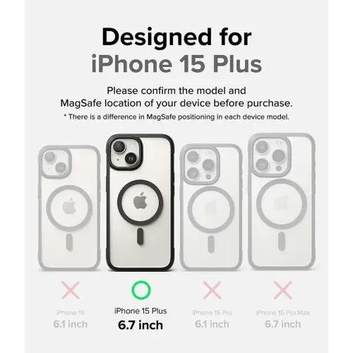 Ringke iPhone 15 Plus Case Fusion Bold Magnetic Matte Clear/ Black - Magnetic<<<Accessories<<<Основна<<<DunaXML