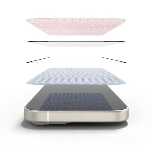 Ringke iPhone 15 Plus Screen Protector Premium Tempered Glass 9H with installation jig Transparent - iPhone 15