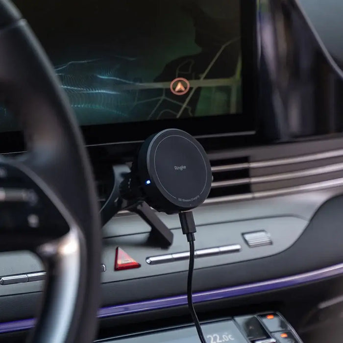 Ringke Peltier QI2 MagSafe 15W Wireless Car Charger for Air Vent - Black - Cell phone USB charger<<<HurtelXML
