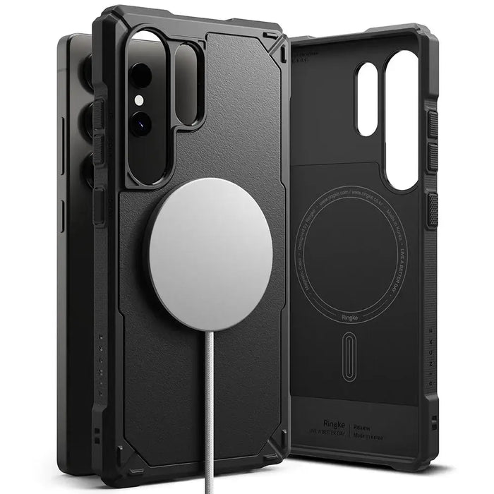 Ringke Rugged Gear MagSafe Case for Samsung Galaxy S25 Ultra - Black - Cell phone cases and covers<<<HurtelXML