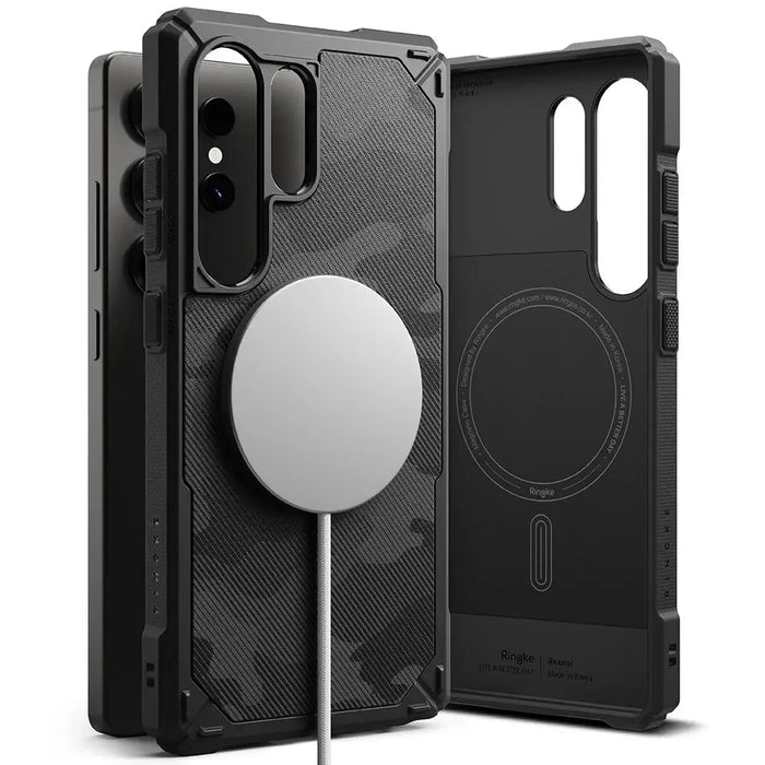 Ringke Rugged Gear MagSafe Case for Samsung Galaxy S25 Ultra - Black Camo - Cell phone cases and covers<<<HurtelXML