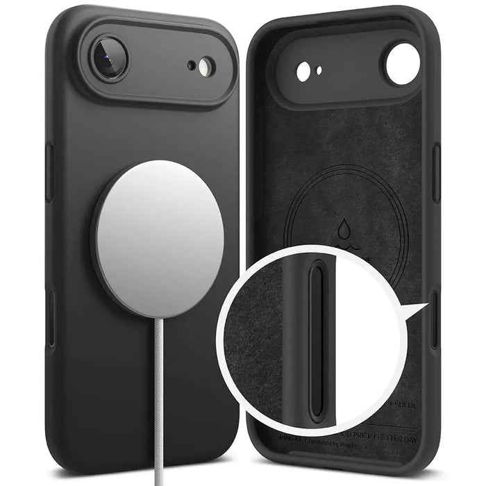Ringke Silicone Magnetic MagSafe Case for iPhone 17 Air - Black - Cell phone cases and covers<<<HurtelXML