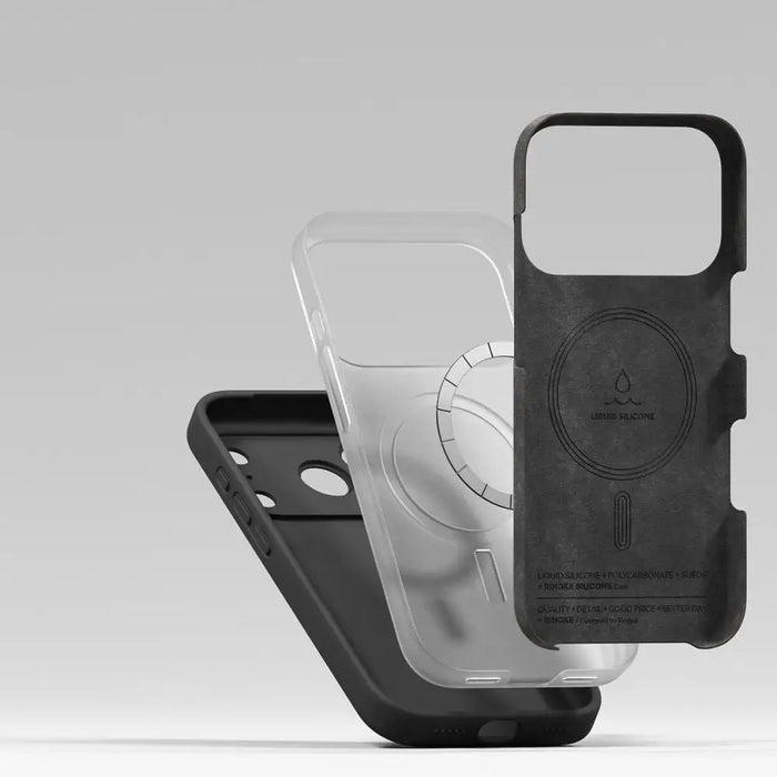 Ringke Silicone Magnetic MagSafe Case for iPhone 17 Pro Max - Black - Cell phone cases and covers<<<HurtelXML