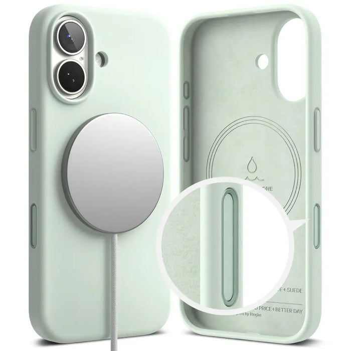Ringke Silicone Magnetic MagSafe Case for iPhone 17 Pro - Mint - Cell phone cases and covers<<<HurtelXML