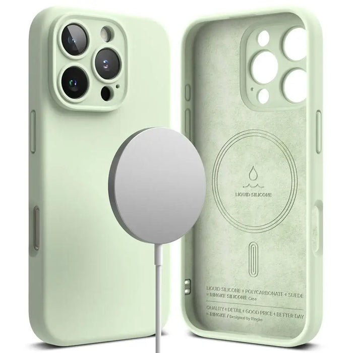 Ringke Silicone MagSafe Case for iPhone 16 Pro max - Green - Cell phone cases and covers<<<HurtelXML