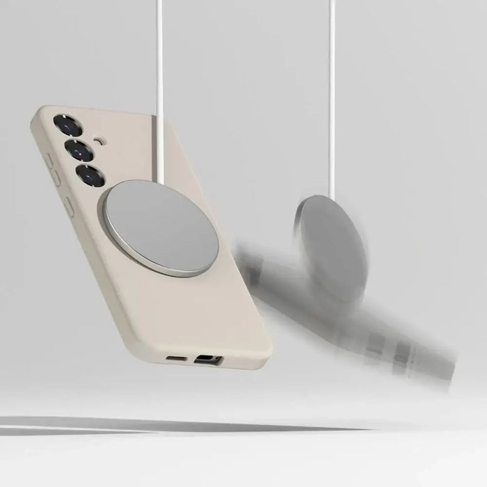 Ringke Silicone MagSafe Case for Samsung Galaxy S25 - Beige - Cell phone cases and covers<<<HurtelXML