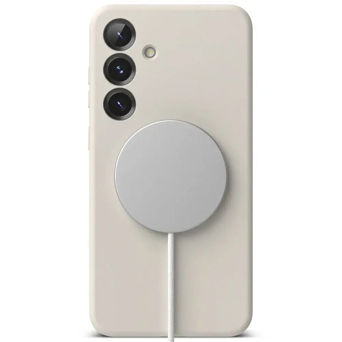 Ringke Silicone MagSafe Case for Samsung Galaxy S25+ - Beige - Cell phone cases and covers<<<HurtelXML