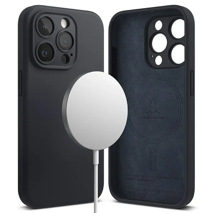 Ringke Silicone MagSafe iPhone 15 Pro Case - Navy Blue - Cell phone cases and covers<<<HurtelXML