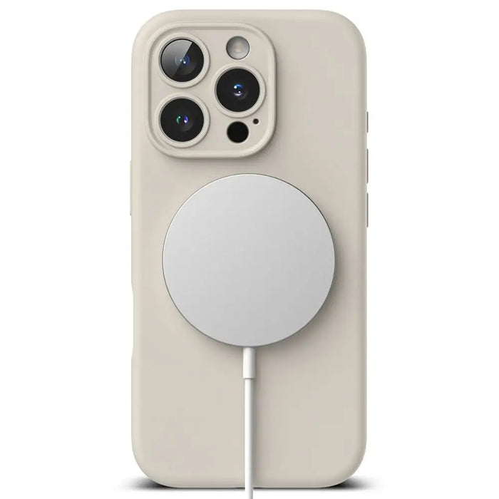 Ringke Silicone MagSafe iPhone 16 Pro Case - Beige - Cell phone cases and covers<<<HurtelXML&&&iPhone 16