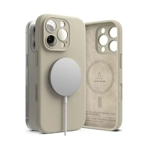 Ringke Silicone MagSafe iPhone 16 Pro Max Case - Beige - iPhone 16 Pro Max<<<Accessories<<<Основна<<<DunaXML&&&Cell