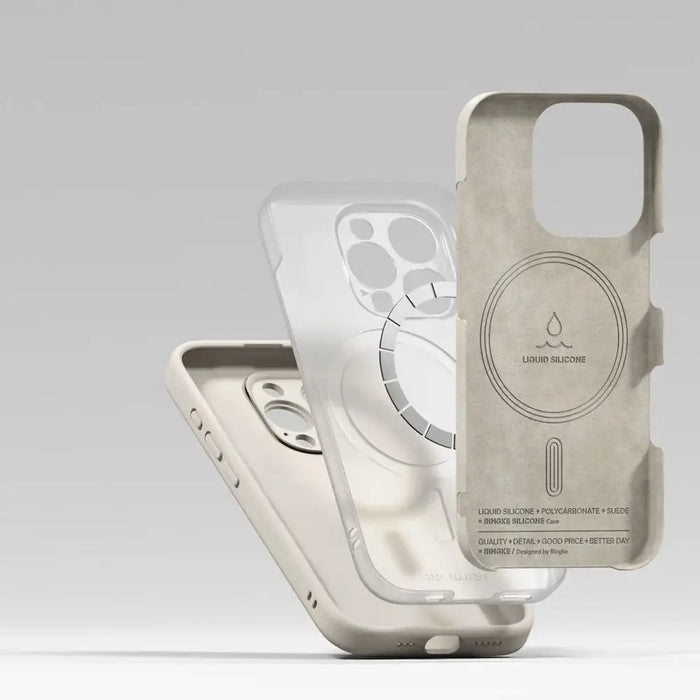 Ringke Silicone MagSafe iPhone 16 Pro Max Case - Beige - iPhone 16 Pro Max<<<Accessories<<<Основна<<<DunaXML&&&Cell