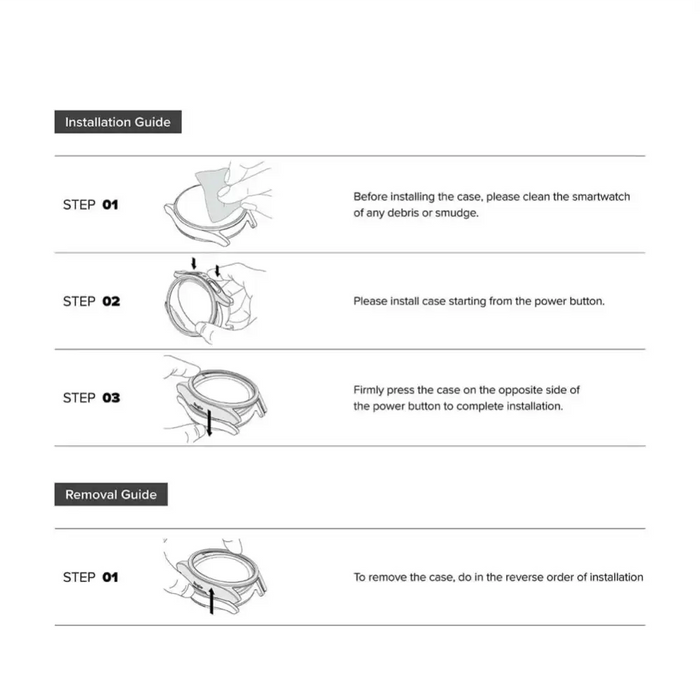 Ringke Slim 2-pack Case for Samsung Galaxy Watch 8 40mm - Transparent-Matte Black - Cell phone cases