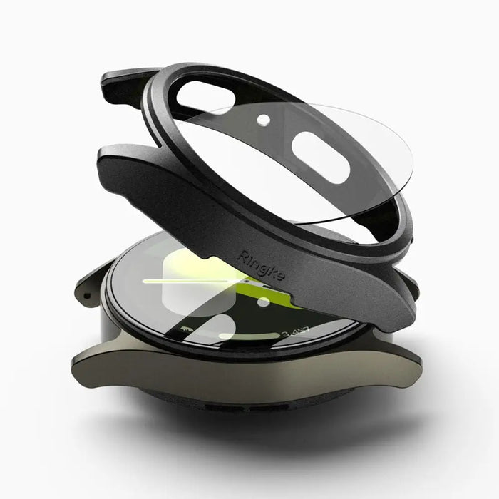 Ringke Slim & Tempered Glass Case + Glass Set for Samsung Galaxy Watch 7 44mm - Black - Cell phone cases