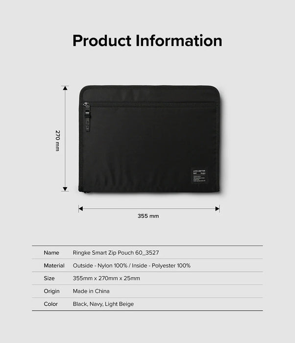 Ringke Smart Zip Pouch for a laptop up to 13’’ with a stand - beige - Laptop bags<<<HurtelXML