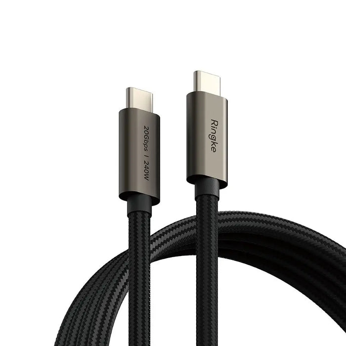 Ringke USB-C 3.2 Gen. PD240W Cable 100cm - Black - Cables and tapes<<<HurtelXML