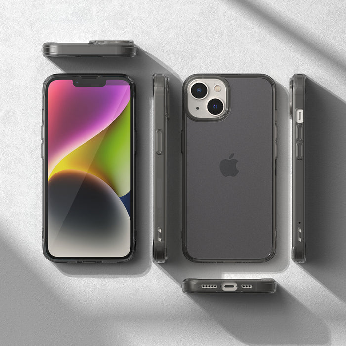 Ringke Fusion Matte case iPhone 14 Plus cover with a gel frame gray