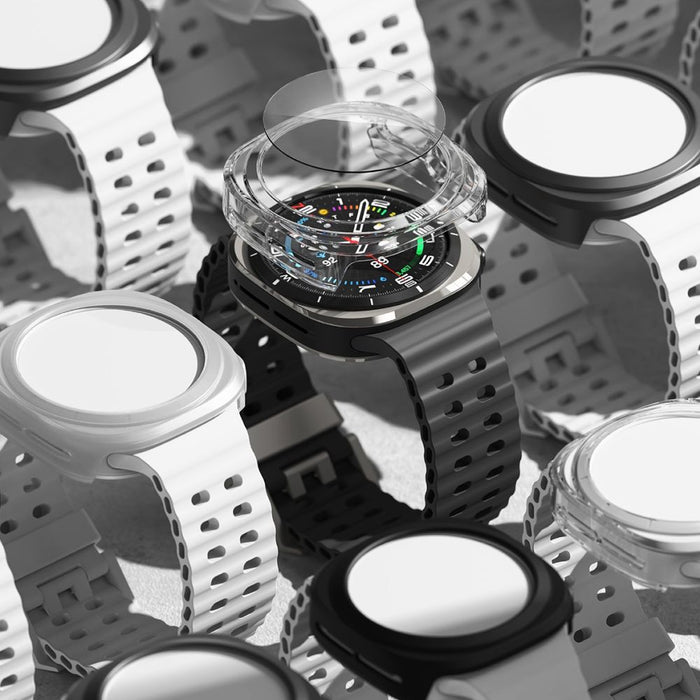 Ringke Slim &amp; Tempered Glass Case + Glass Set for Samsung Galaxy Watch Ultra 47mm - Black