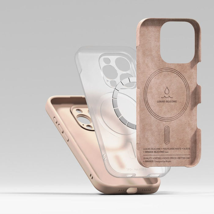 Ringke Silicone MagSafe iPhone 16 Pro Max Case - Pink