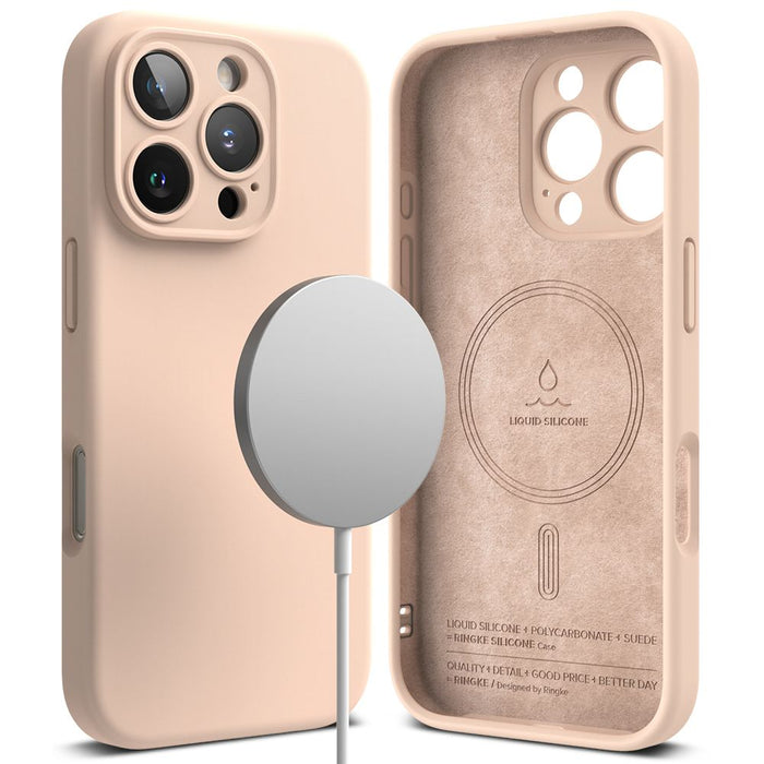 Ringke Silicone MagSafe iPhone 16 Pro Max Case - Pink